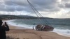 Vents violents : Un bateau échoué sur la plage d'Agosta