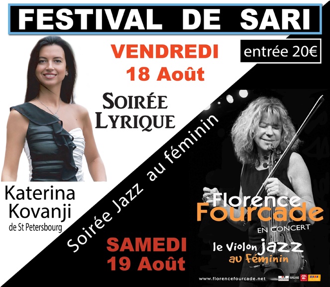 Festival de Sari Paese : Katerina Kovanji et Florence Fourcade à l'affiche