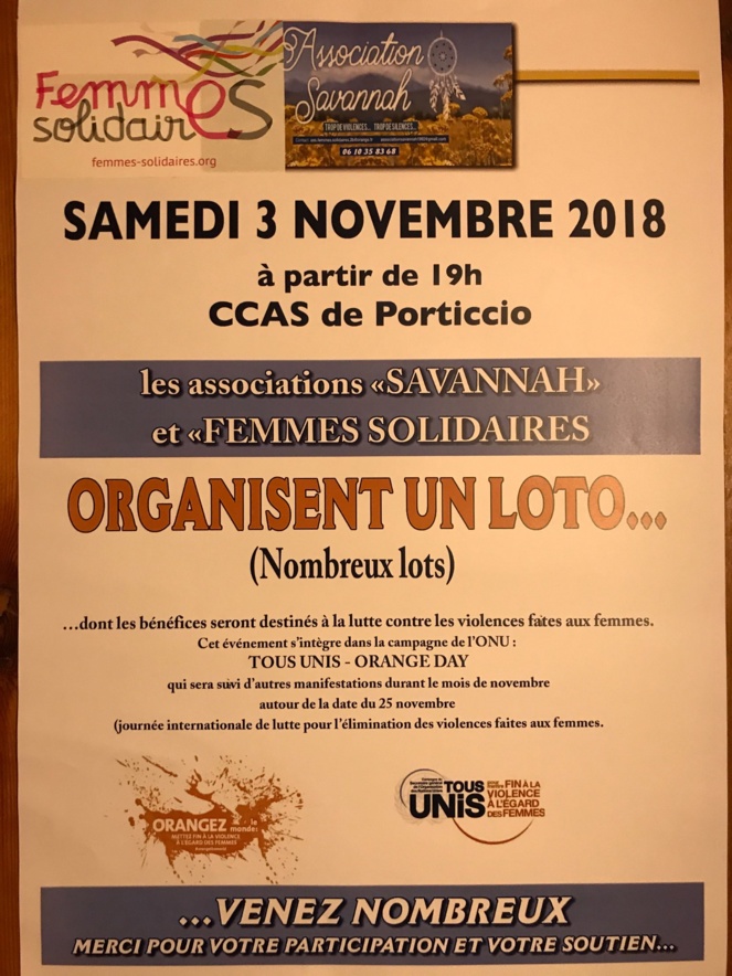 1er loto des Associations Savannah -Femmes Solidaires.