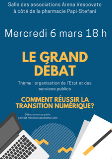 Grand Débat organisé ce mercredi 6 mars à Vescovato