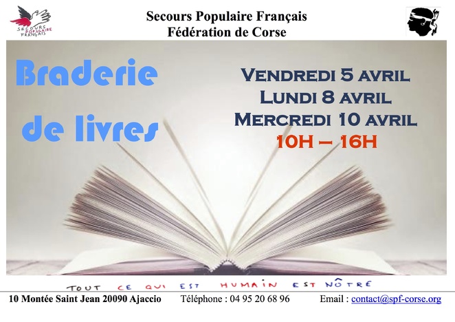 Braderies de livres au Secours Populaire d'Ajaccio