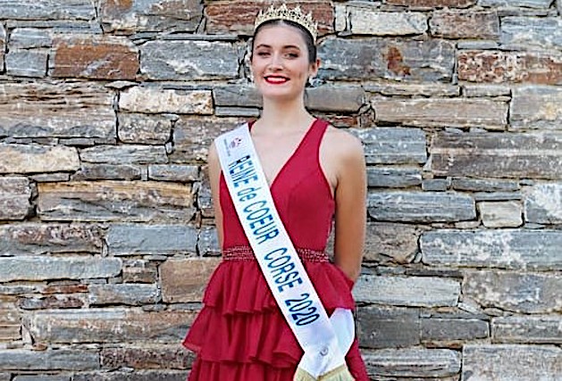 Célia Floret lors de son élection comme Reine de cœur Corse le 5 septembre dernier à Monte. Elle représentera l'île de beauté le 6 février 2021 à Montpellier lors de l'élection de la Reine de cœur France.