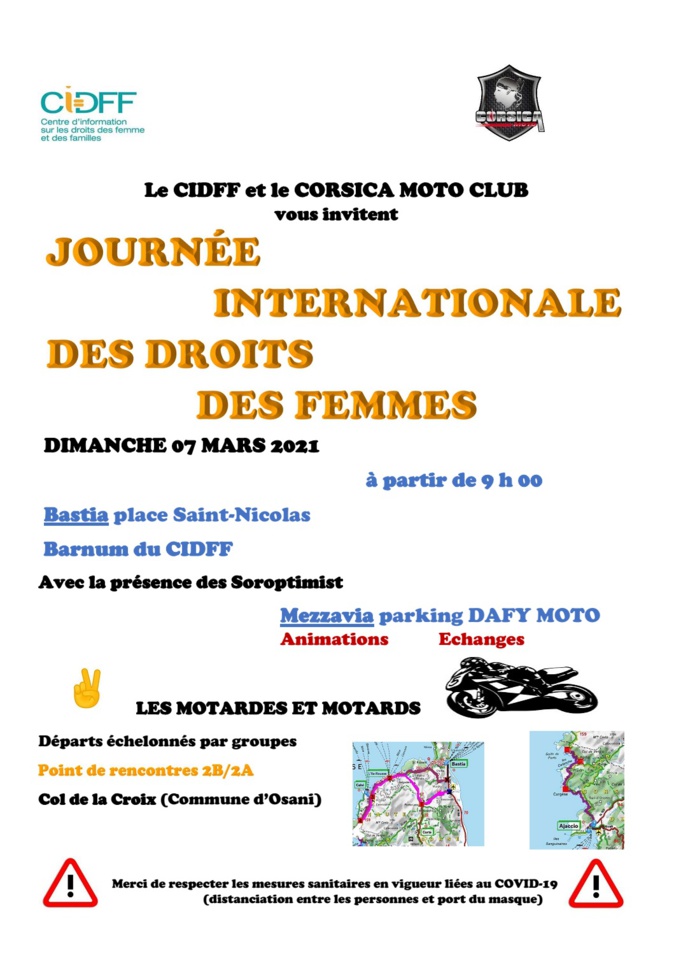 Journée internationale des droits des femmes : Les actions du CIDFF de Haute-Corse ce dimanche 7 mars