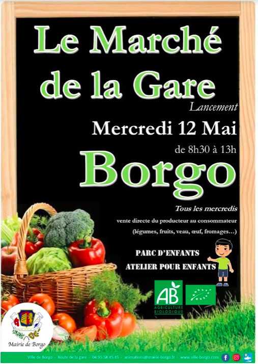 ​ La ville de Borgo ouvre ce mercredi 12 mai  son marché des producteurs