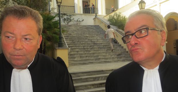 Me Olivier Morice et Me Christian Scolari, les avocats de François Levan.