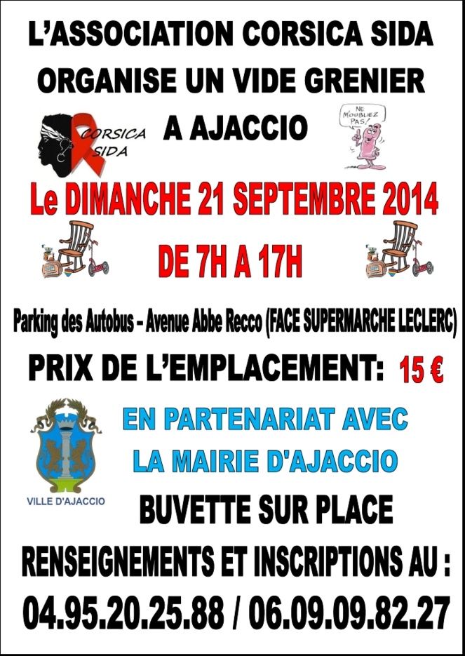 Corsica Sida organise un vide-grenier les 14 et 21 septembre