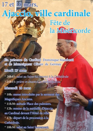 Ajaccio célèbre Notre Dame de la Miséricorde en présence du cardinal Mamberti