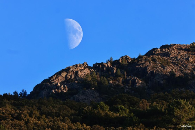 La photo du jour : la lune se lève sur l'Alta Rocca