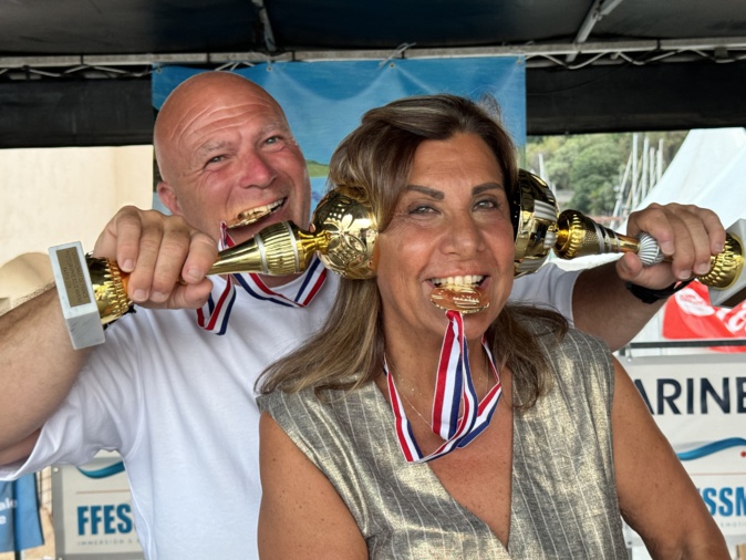 Tony Viacara et son binôme Martine Ruoppolo, champions de France de photos sous-marines 2024.