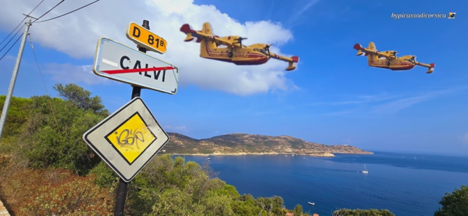 La photo du jour : Canadair au-dessus de la baie de Calvi