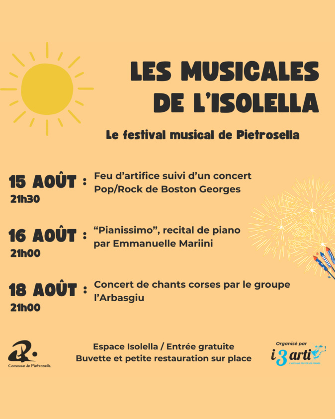 Pietrosella : Les Musicales d'Isolella reviennent du 15 au 18 aout