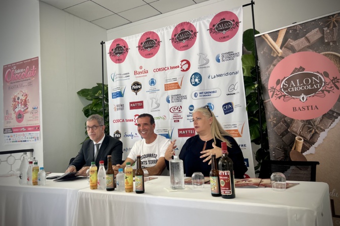 Conférence de presse du Salon du Chocolat de Corse du lundi 7 octobre 2024, mairie de Bastia.