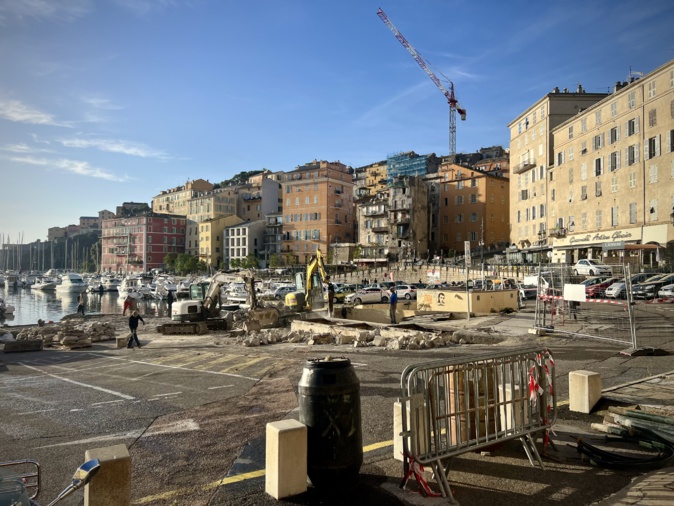 Les travaux en cours sur le parking Pouillon à Bastia - lundi 14 octobre 2024.