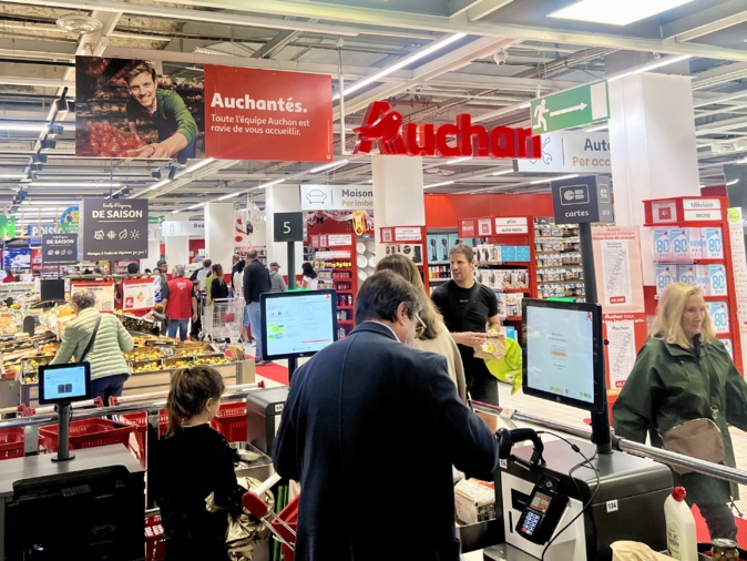 Auchan lors de la première journée d'ouverture au port de Toga, Bastia - Mercredi 16 octobre 2024.