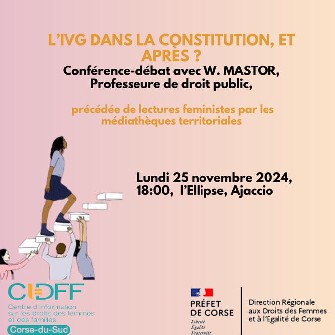 Conférence-débat sur l'IVG dans la Constitution le 5 novembre à Ajaccio