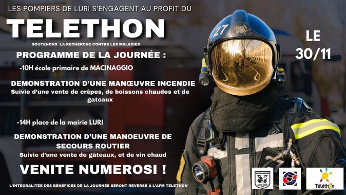 Les pompiers de Luri se mobilisent pour le Téléthon