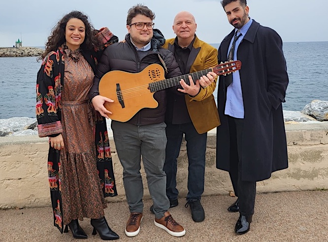 Sur la scène de l'Alb'Oru ce samedi soir Orlando Forioso, Chiara di Girolamo, Domenico Nappi et Alfonso Brandi