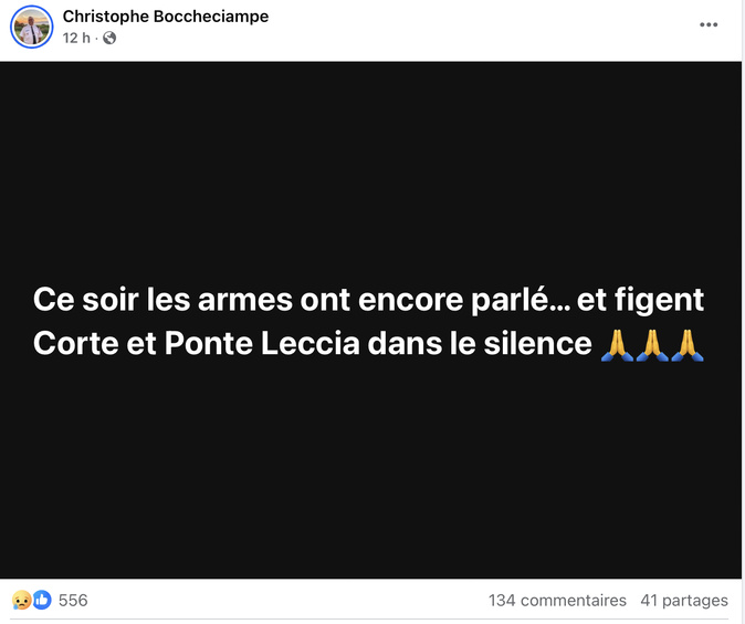 « Les armes ont encore parlé » : vive émotion en Corse après le drame de Ponte-Leccia