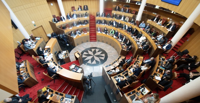 L'hémicyle de l'Assemblée de Corse. Photo Paule Santoni.