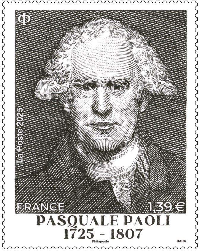 La Poste célèbre les 300 ans de la naissance de Pasquale Paoli avec un timbre inédit