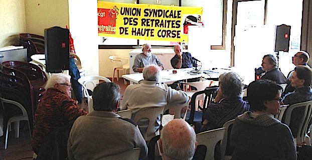 Les inquiétudes des retraités CGT de Haute-Corse