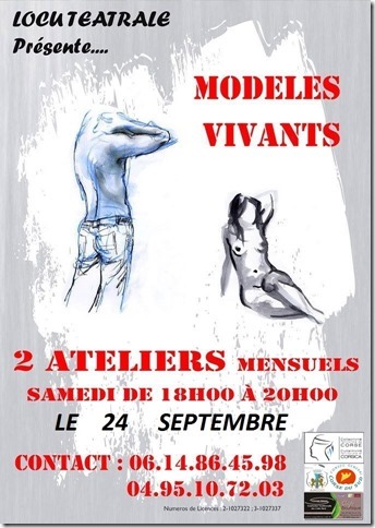 Locu teatrale : Atelier de dessin d’après Modèles Vivants