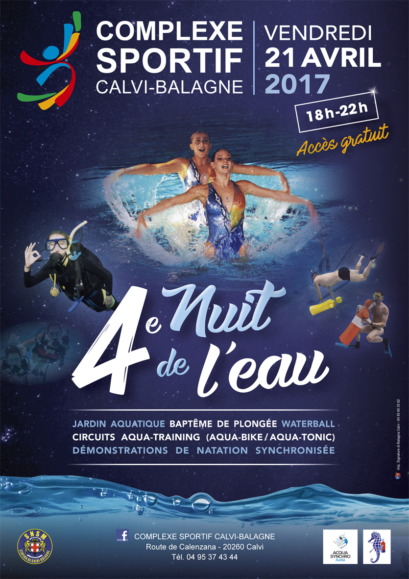 4e Nuit de l'eau le 21 avril au complexe sportif Calvi-Balagne