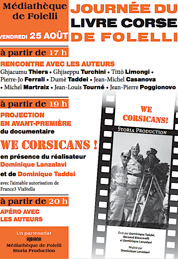 Folelli : Journée du livre corse et avant-première du documentaire "We Corsicans"