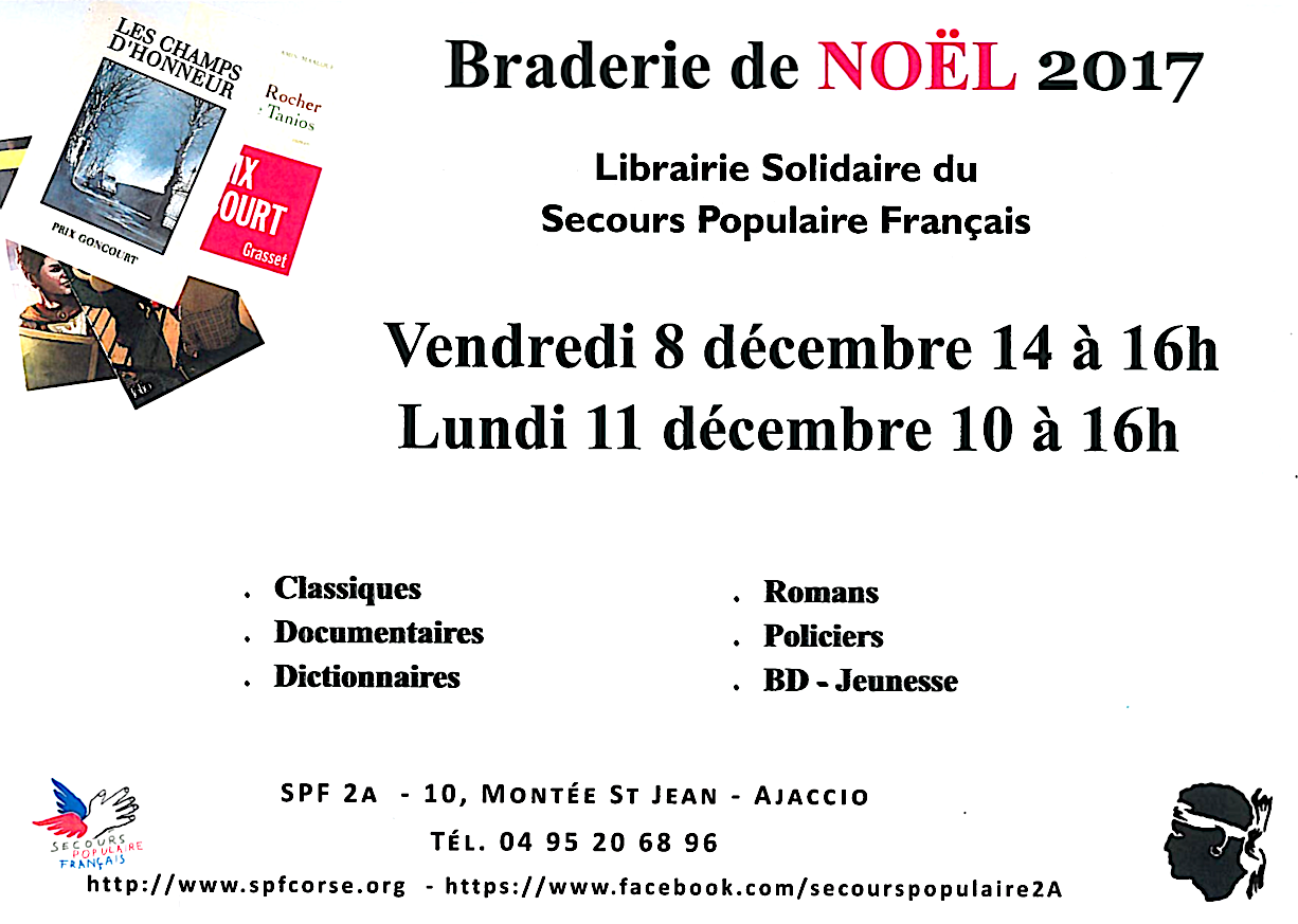 Ajaccio : Braderie de Noël du Secours populaire