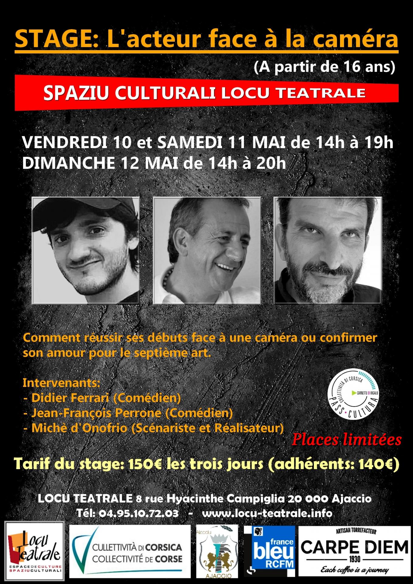 L’acteur face à la caméra : participez au stage di U Locu Teatrale