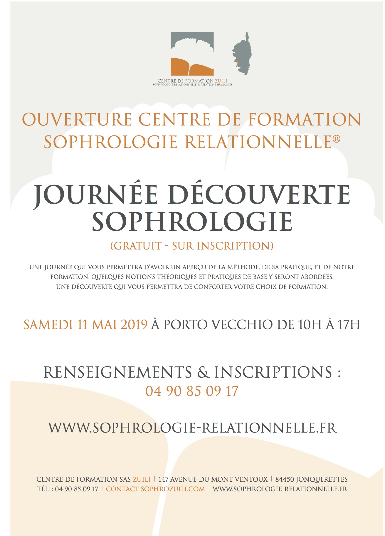 Une découverte de la Sophrologie gratuite le 11 mai à Porticcio