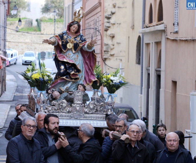 Le grand retour d'A Madunuccia à la cathédrale d'Ajaccio. Photo Michel Luccioni