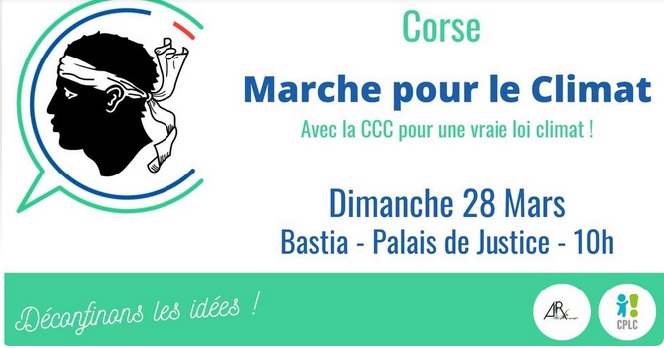 Bastia : une marche "pour une vraie loi climat" le dimanche 28 mars 2021