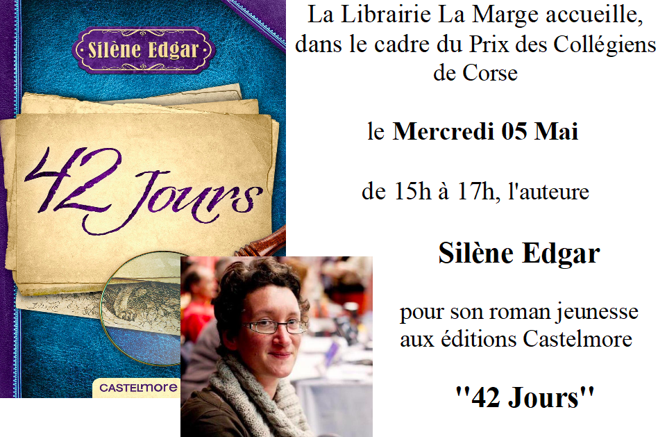 Prix des Collégiens de Corse : Silène Edgar à la librairie la Marge d'Ajaccio