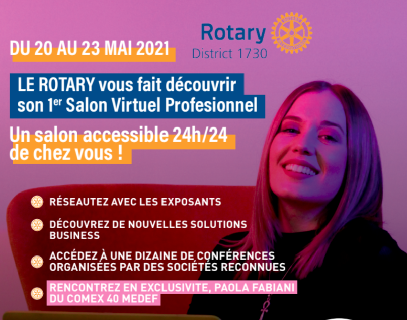 Du 20 au 23 mai le Rotary District 1730 organise un un salon professionnel virtuel interactif