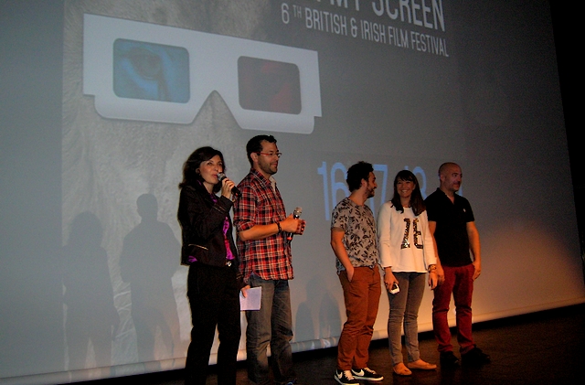 La joyeuse équipe d'Under My Screen a lancé la 6è édition du festival jeudi soir au Palais des Congrès d'Ajaccio. (Photo : Yannis-Christophe Garcia)