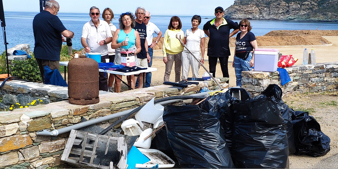 La belle équipe de l'association Potection marine Capi Corsu (PMCC)