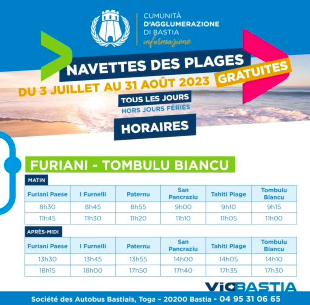 Grand Bastia : Des navettes gratuites pour rejoindre les plages 