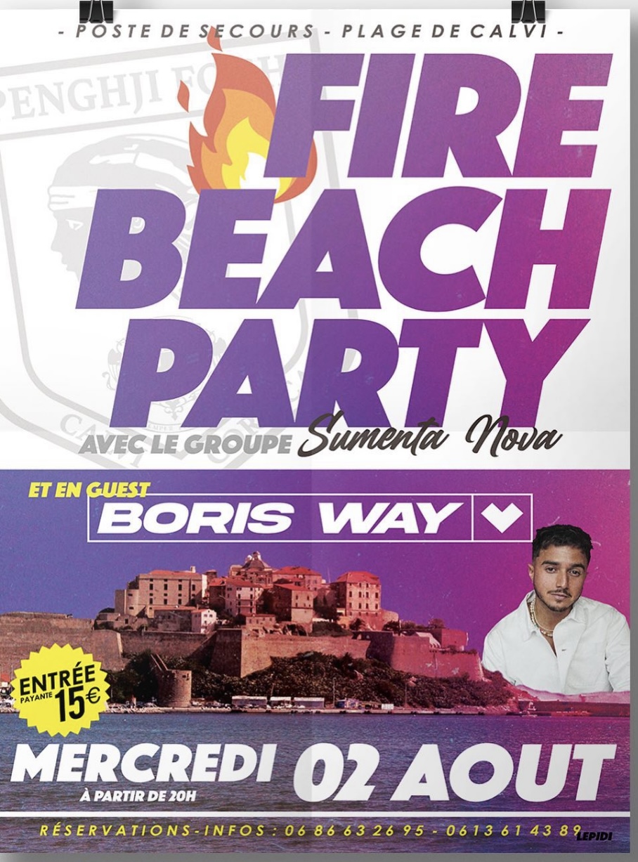 La fire beach party de Calvi c'est ce soir 