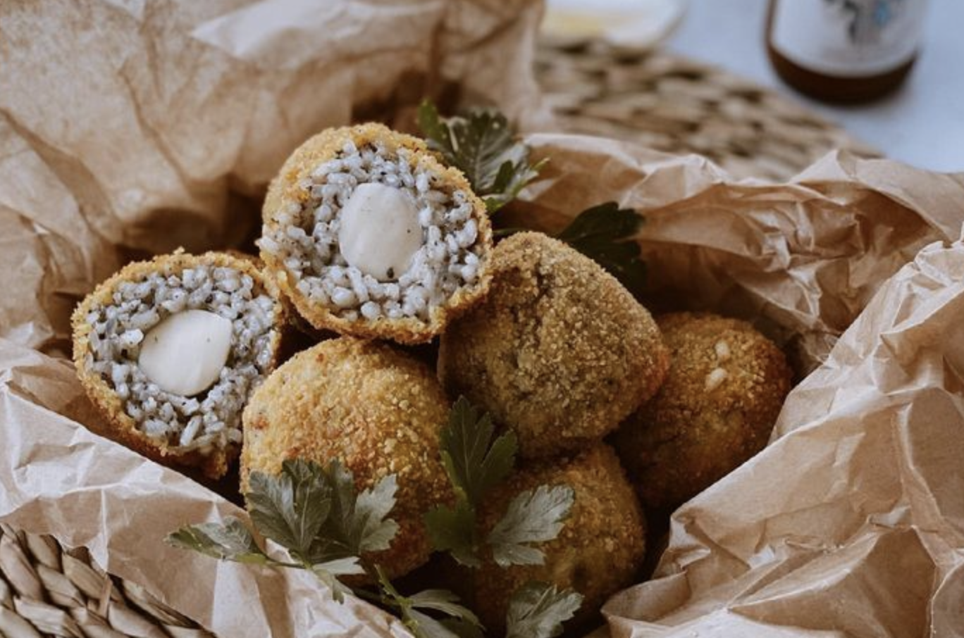 A table : Arancini al tartufo avec la petite cuisine de Marie