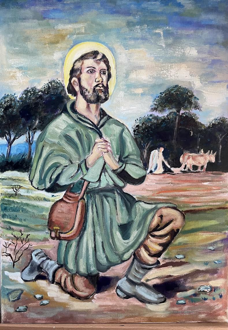 Bonifacio : Un tableau de Saint Isidore peint et offert par Hubert Canonici