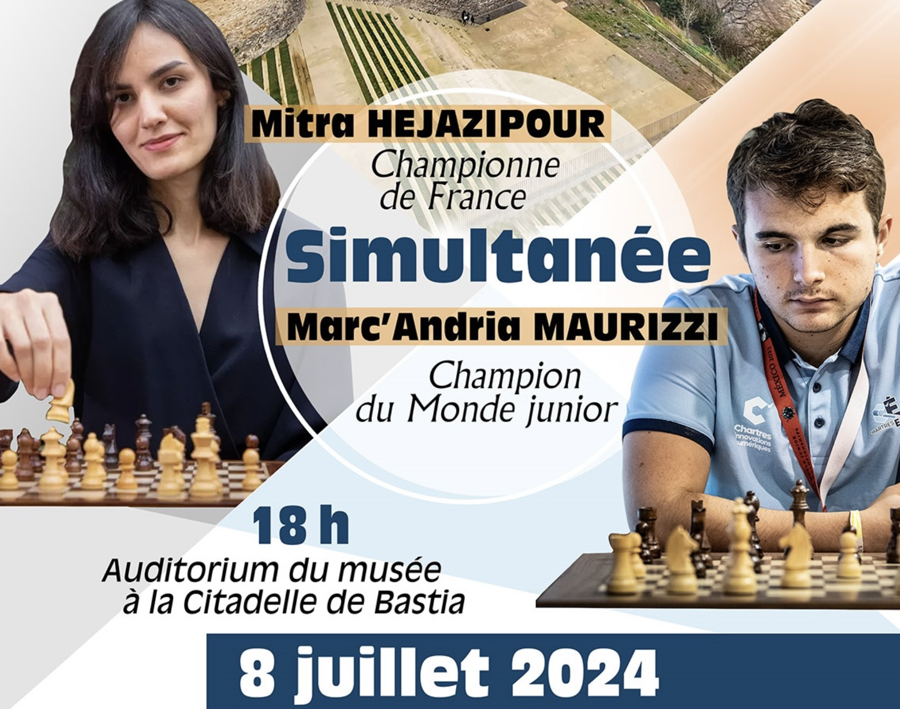 Echecs : Mitra Hejazipour et Marc'Andria Maurizzi en simultanées à Bastia