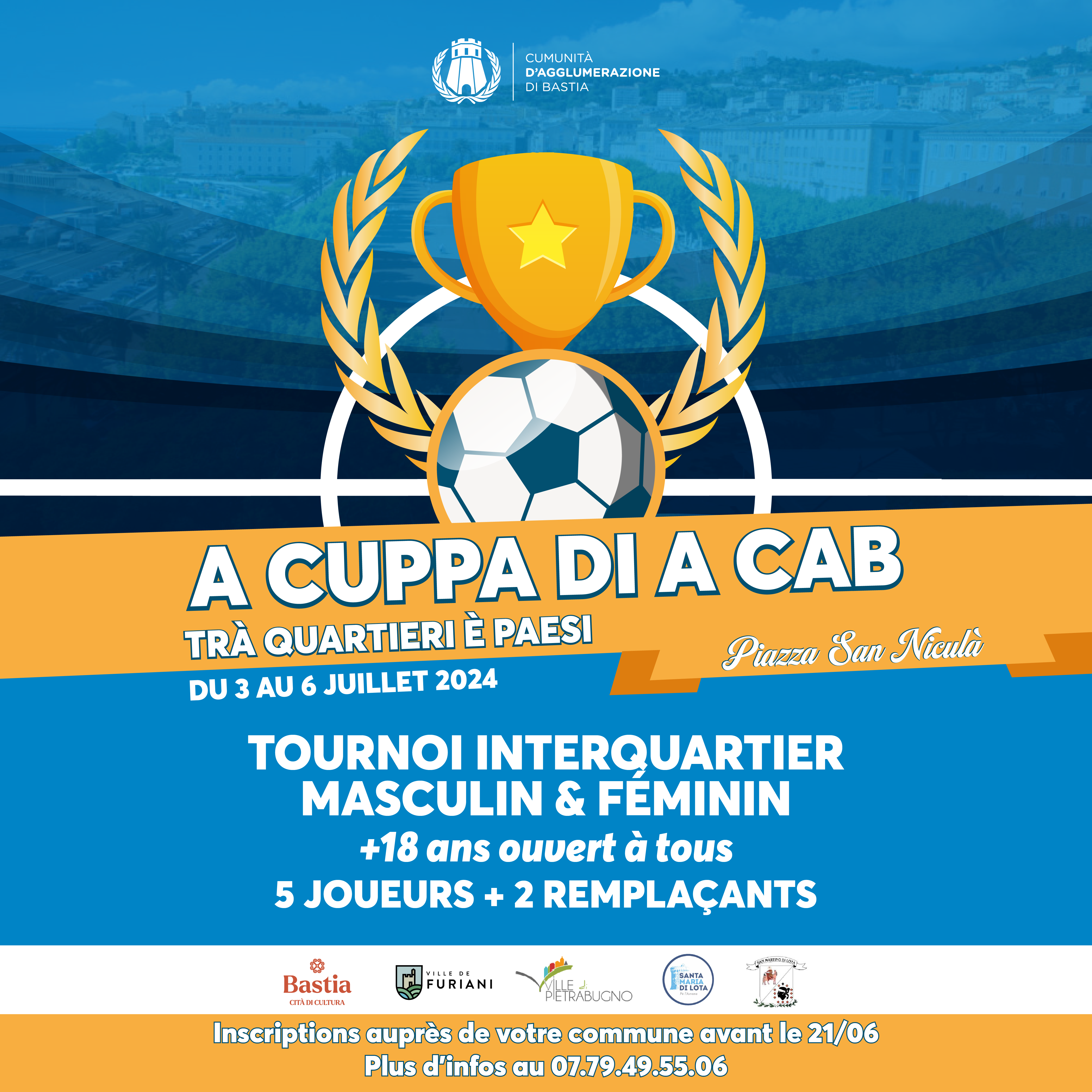 "A Cuppa di A CAB" : Le retour du football sur la place Saint-Nicolas à Bastia 