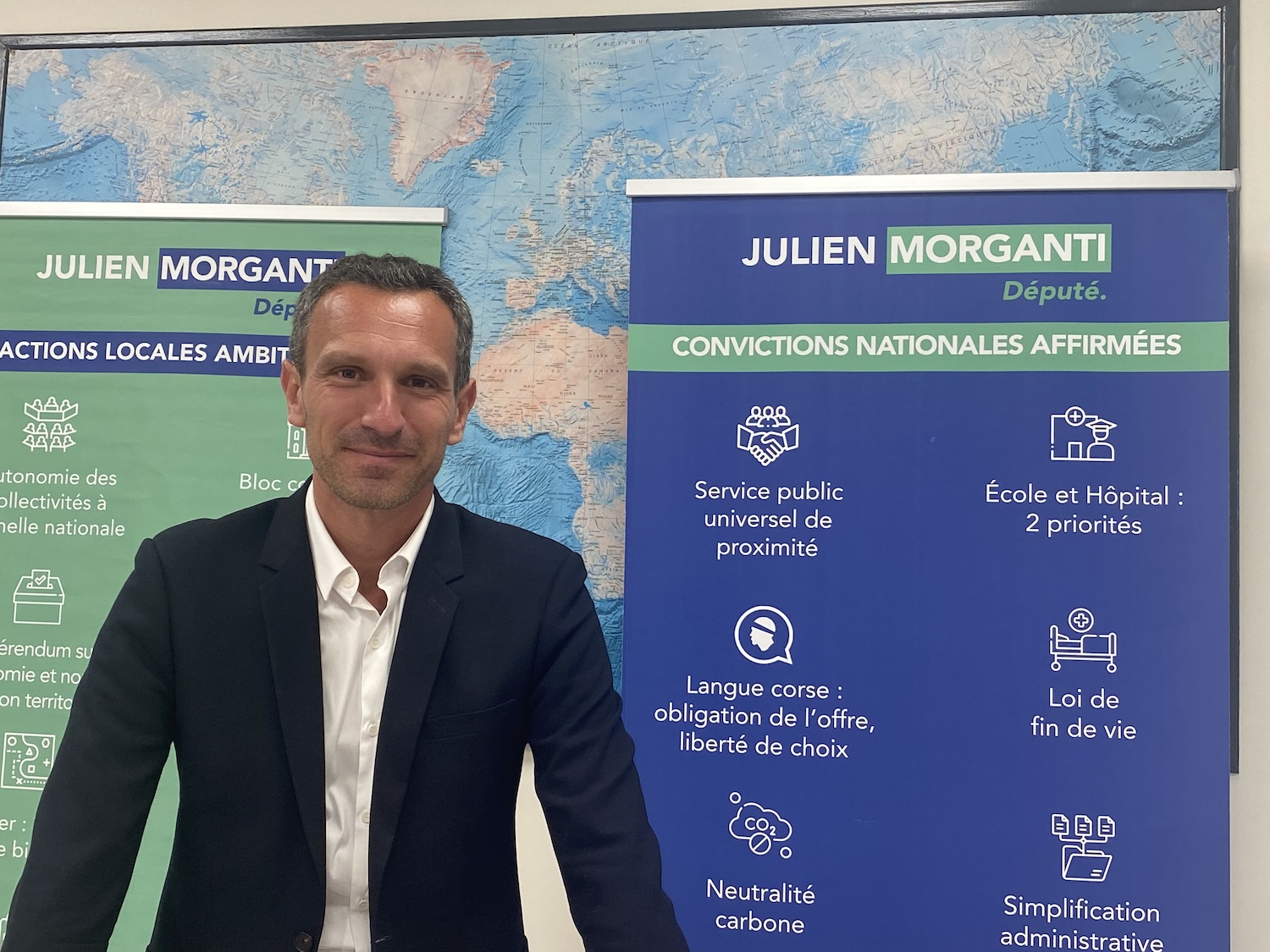 Julien Morganti, candidat aux élections législatives dans la première circonscription de Haute-Corse.