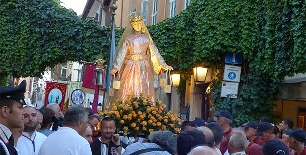 Rome :  De San Crisogono à la procession de la Madonna Fiumarola