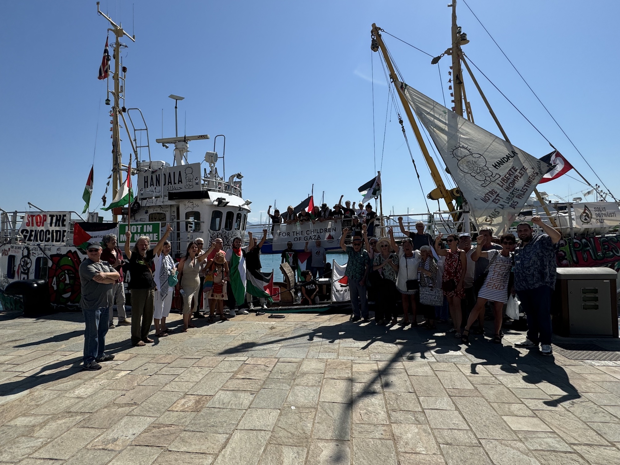 À Ajaccio, la flottille pour Gaza vient porter un message de paix