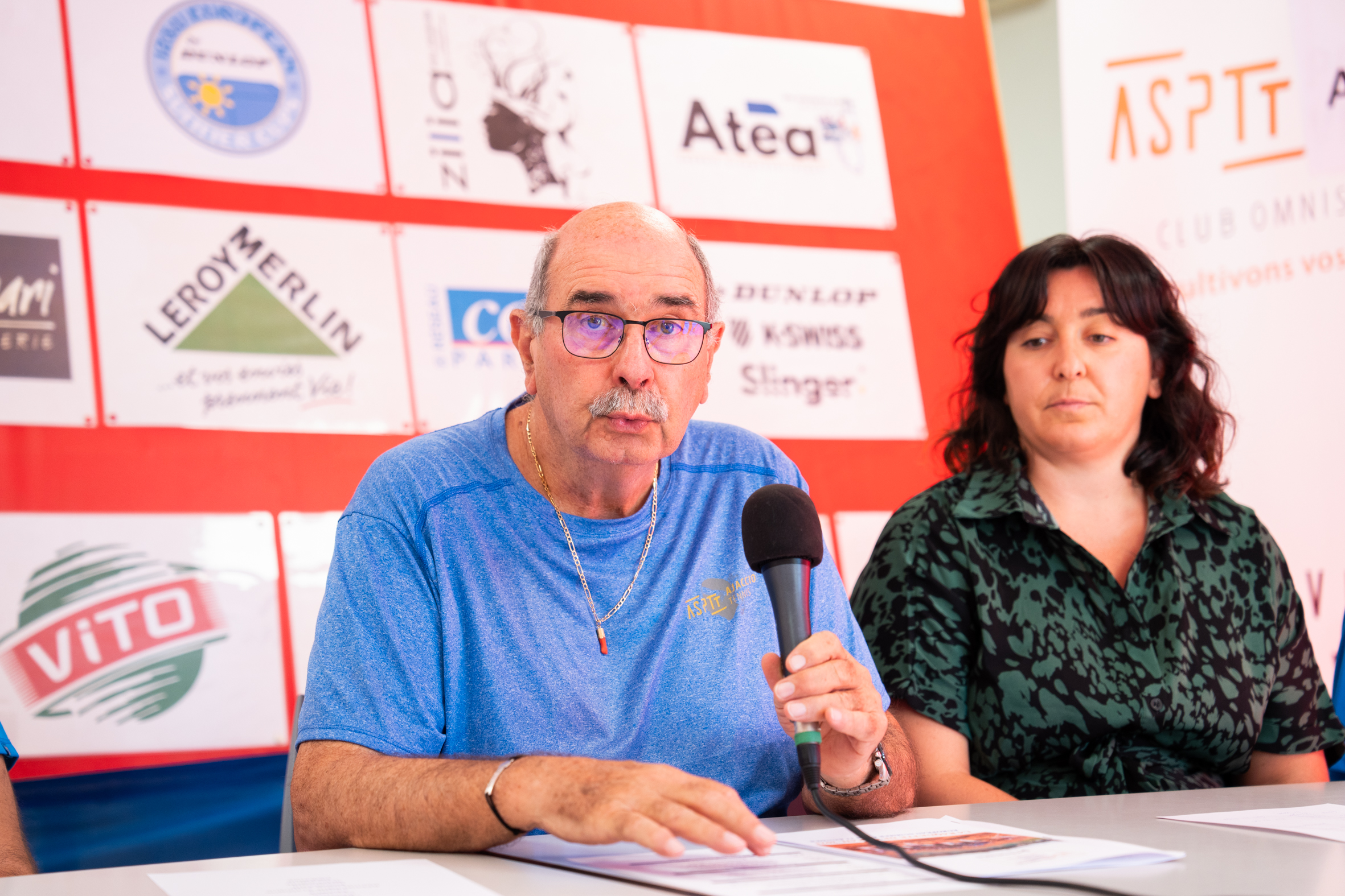 Le Président général Jean-François LUCCIONI et la présidente section Tennis Aurore BENJAMIN