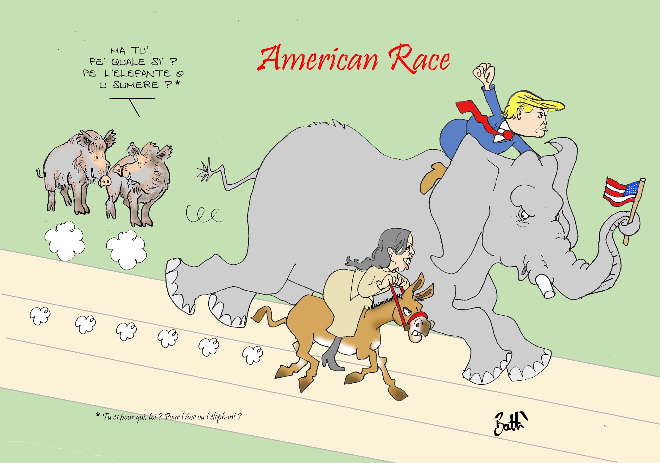 Le dessin de Battì : american race