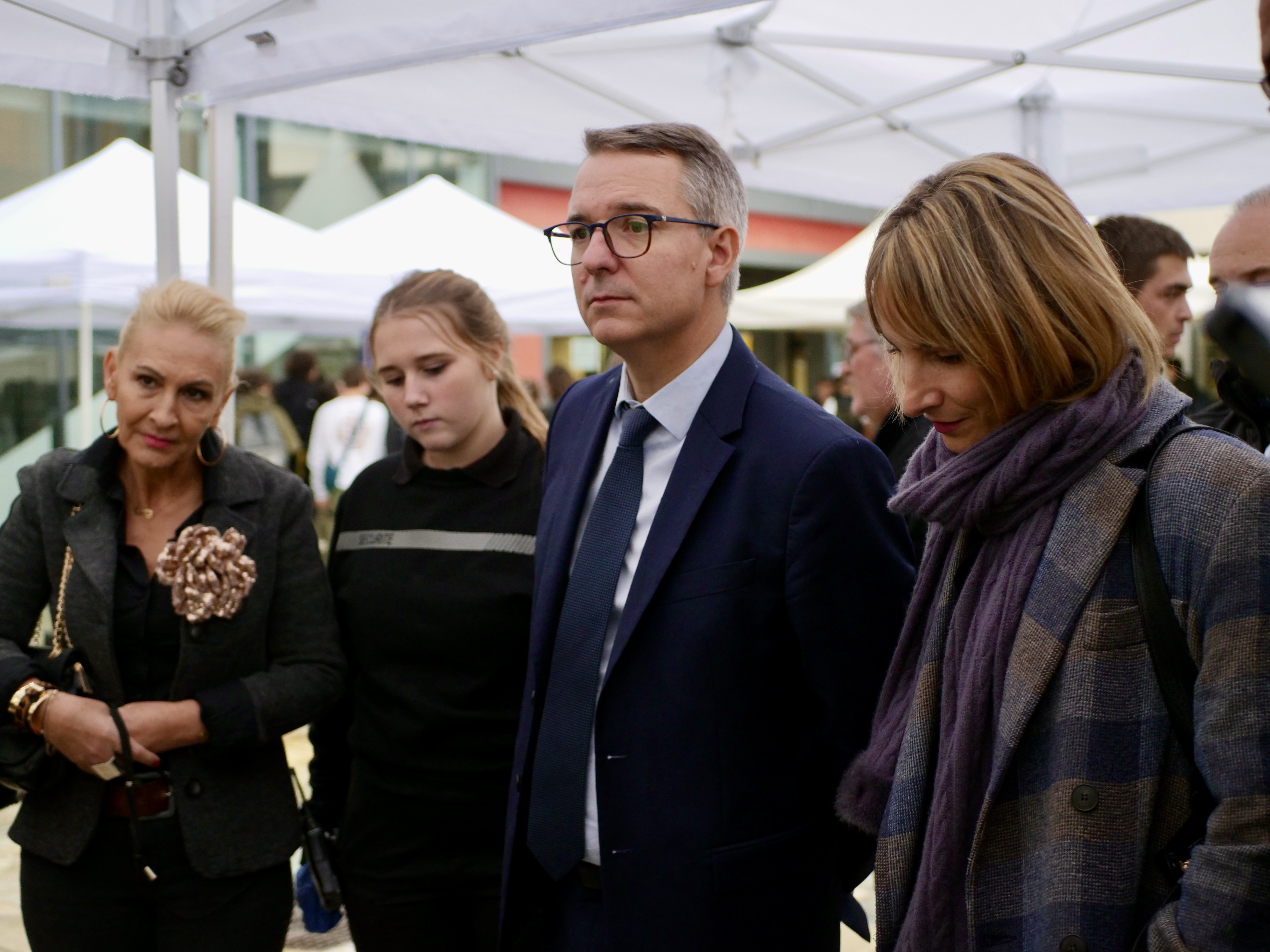 Le Recteur de l'Académie de Corse, Rémi-François Paolini et Antonia Luciani, conseillère exécutive en charge de la culture, du patrimoine, de l'éducation et de la formation, lors du Salon de l'Orientation au centre culturel de Biguglia, le mardi 12 novembre 2024.