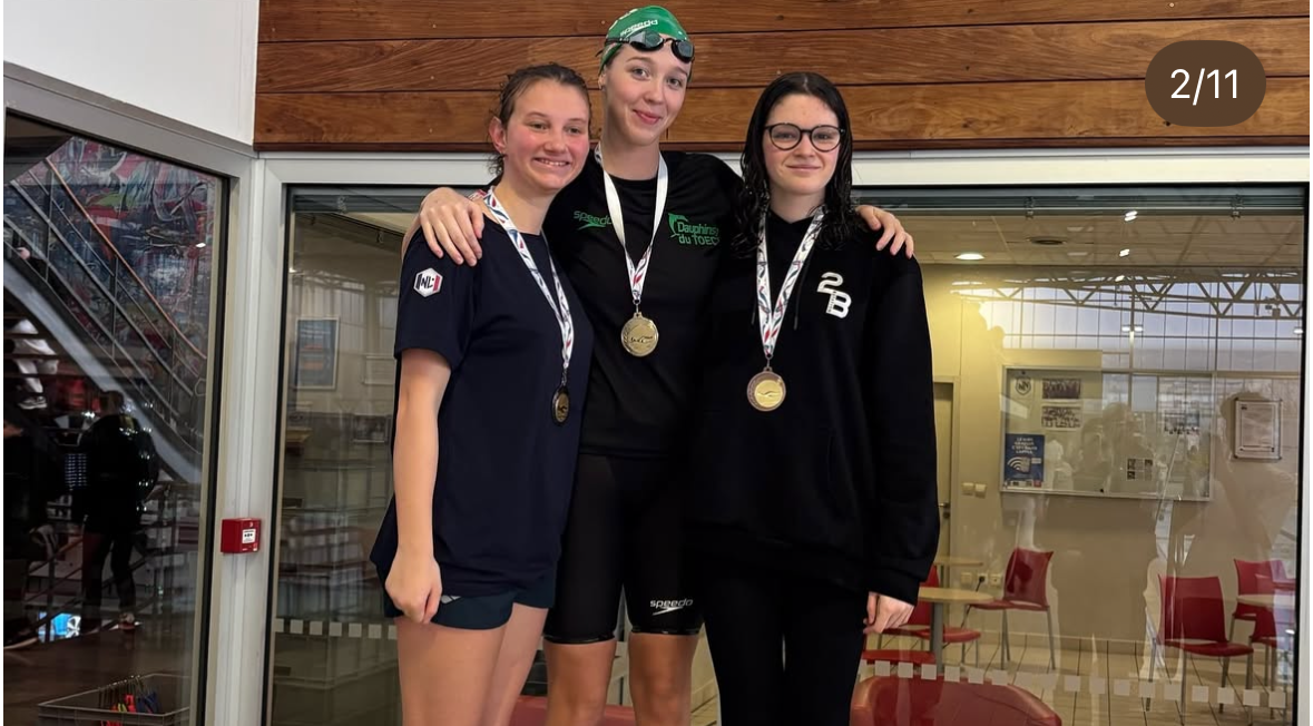 Le 2B Natation finit l’année sur les podiums !